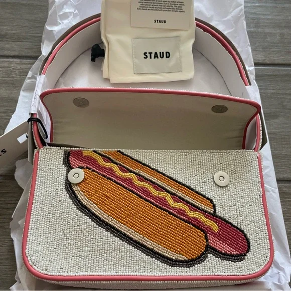 STAUD BEADED TOMMY BAG DOG DAYS HOT DOG - Picture 12 of 12